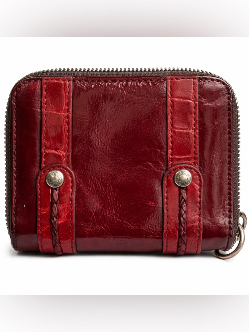 Brighton Red Leather Zip Around Wallet / Card Holder | Brighton Wallet